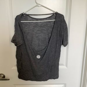 pure barre open back tee